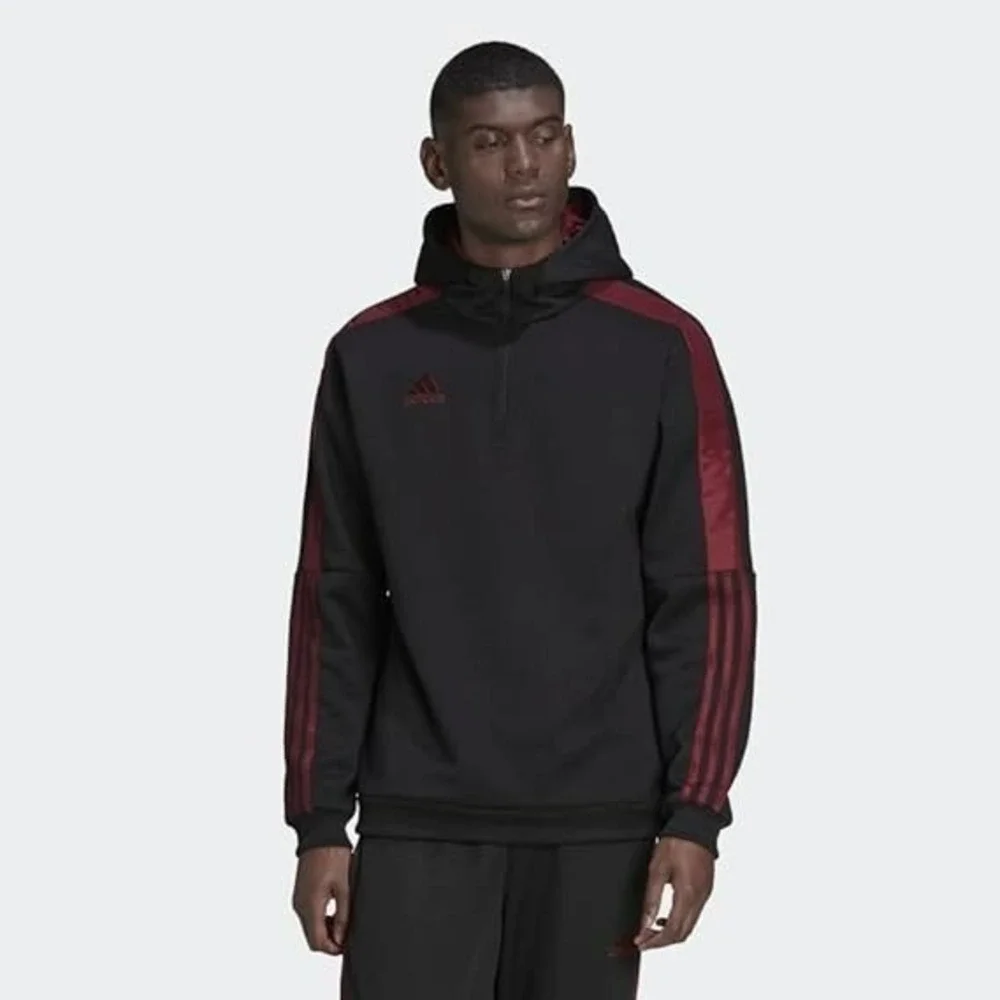 Adidas Men‎ Tiro Long Track Top Jacket Black Red Athletic Run GYM Jackets H60016
